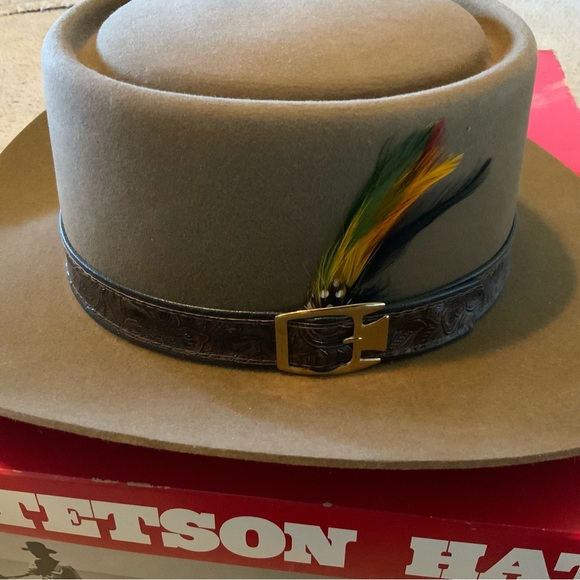 Vintage Stetson Revenger Western Hat -  4X Beaver - Color Acorn - 7-3/8 Large - Picture 8 of 12